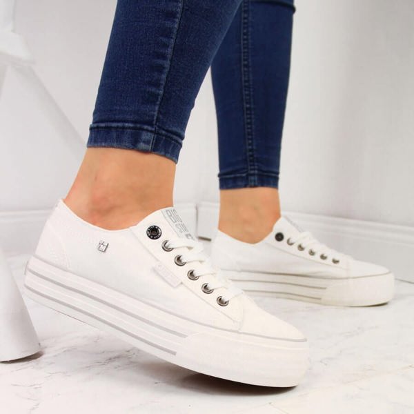 Big Star Γυναικεία Sneakers με Πλατφόρμα σε Λευκό Big Star HH274052 40