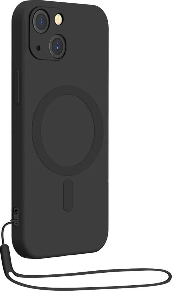 BIGBEN Silicone case MagSafe Black, fur iPhone 14, COVMAGIP14BL
