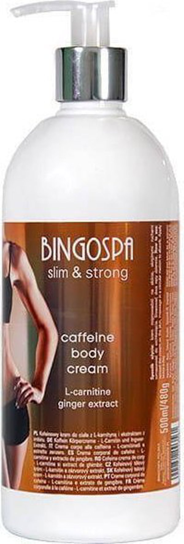 BingoSpa BingoSpa Slim & Strong κρέμα σώματος με καφεΐνη με L-καρνιτίνη και τζίντζερ 500ml 13322163 5901842003561