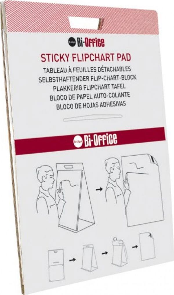Bi-Office FLIPCHART-BLOK BI-OFFICE, ΑΥΤΟΚΟΛΛΗΤΟ, 50X58,5CM, ΛΕΙΟ GFL148303