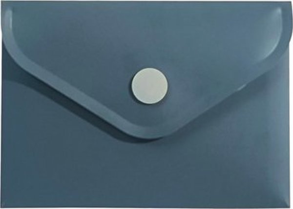 Biurfol Φάκελος με κουμπί A7 PP γκρι soft touch BIURFOL