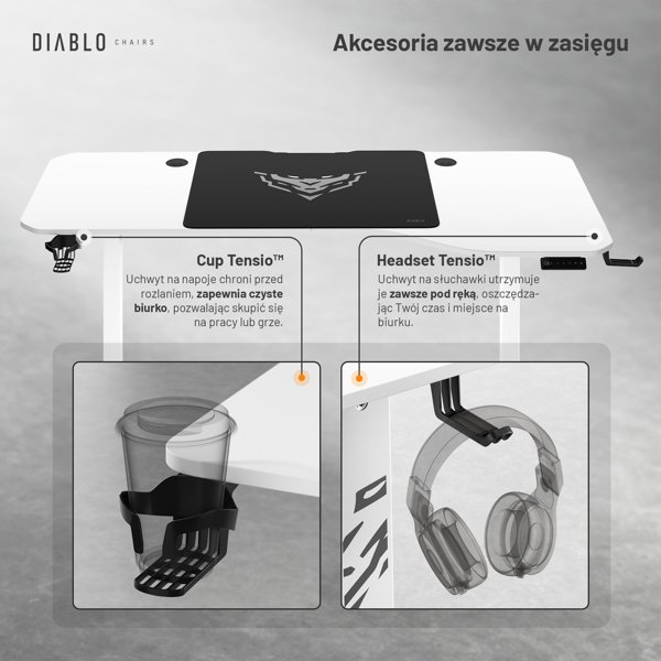 Γραφείο Diablo Chairs X-Tensio 1600 Λευκό 160x75 εκ.