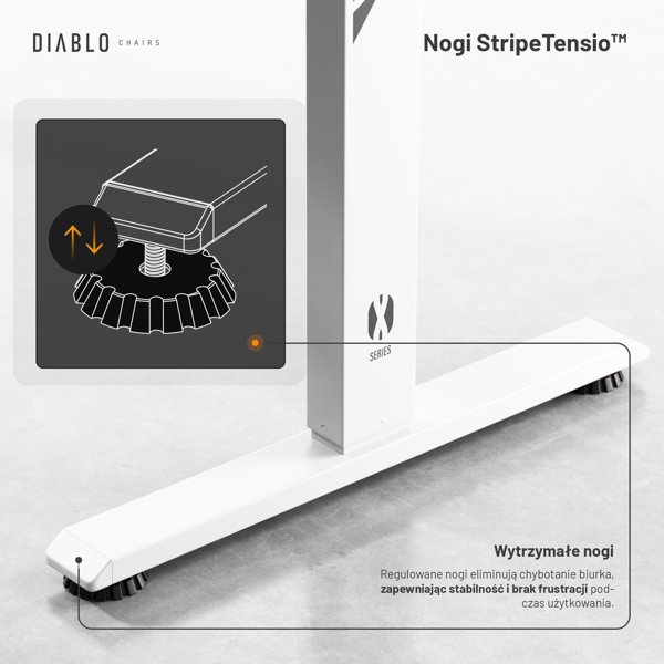 Γραφείο Diablo Chairs X-Tensio 1600 Λευκό 160x75 εκ.