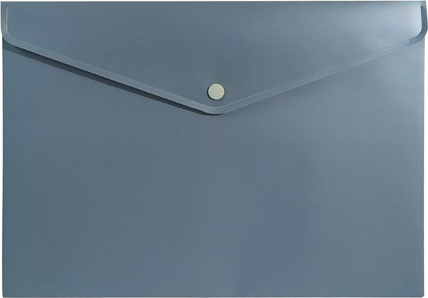 Biurfol Φάκελος με κουμπί A4 PP γκρι soft touch BIURFOL