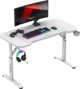Γραφείο Gaming Huzaro Hero 2.6 Λευκό με Ρυθμιζόμενο Ύψος και Επιφάνεια