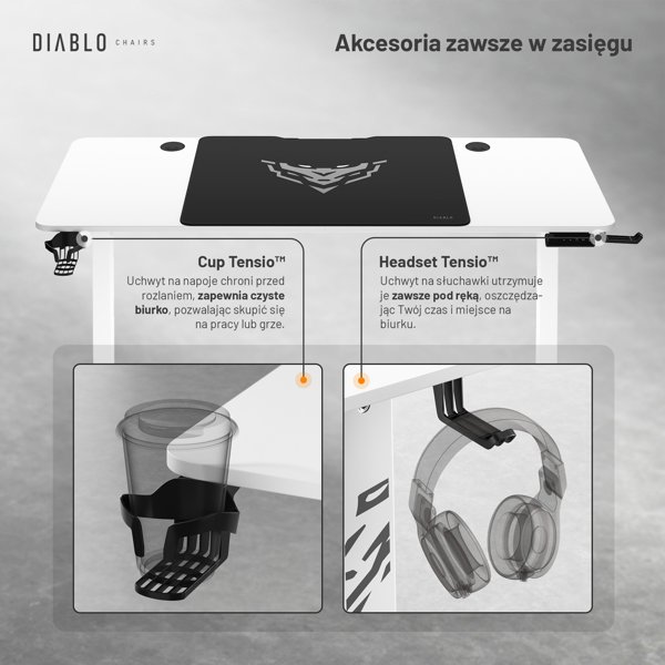 Γραφείο Diablo Chairs X-Tensio 1400 Λευκό 140x60 cm