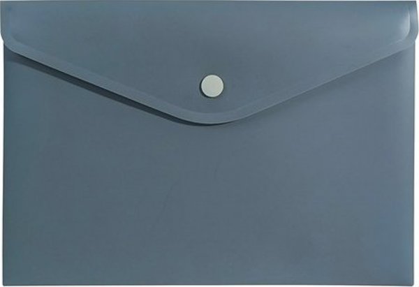 Biurfol Φάκελος με κουμπί A5 PP γκρι soft touch BIURFOL
