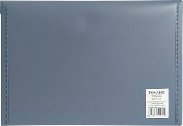 Biurfol Φάκελος με κουμπί A5 PP γκρι soft touch BIURFOL