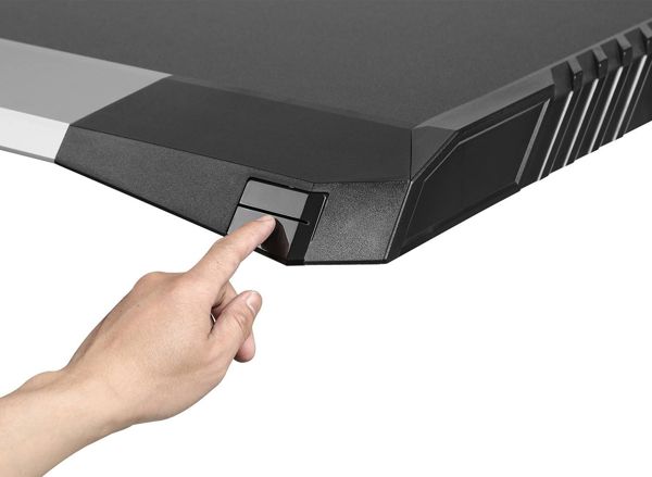 NanoRS RS150 Gaming Γραφείο με RGB LED Φωτισμό, Εργονομικό, Μαύρο, 129.5x72.5 cm