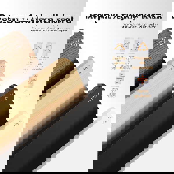 Γραφείο SENSE7 NOJO LIGHT Μαύρο Δρυς 120x60 εκ.