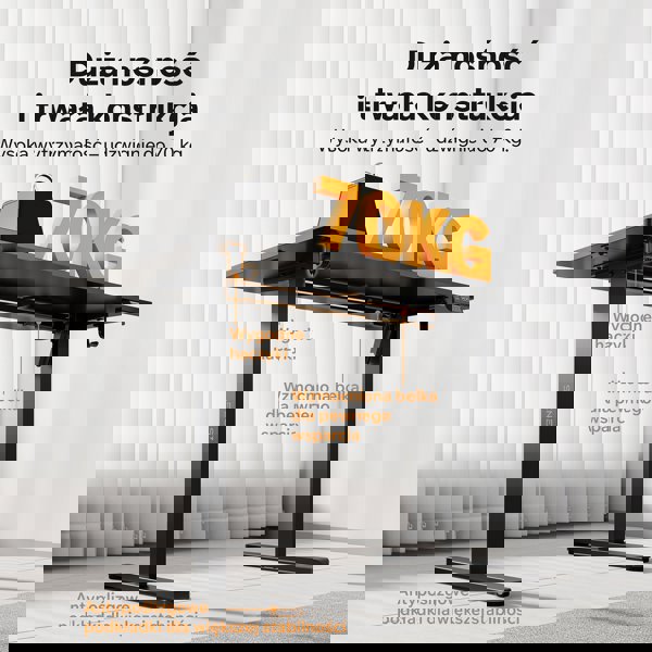 Γραφείο SENSE7 NOJO LIGHT Μαύρο Δρυς 120x60 εκ.