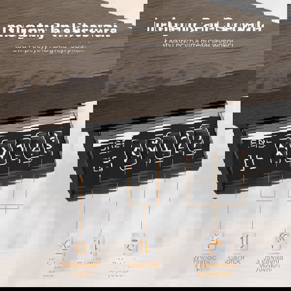 Γραφείο SENSE7 NOJO LIGHT Μαύρο Δρυς 120x60 εκ.