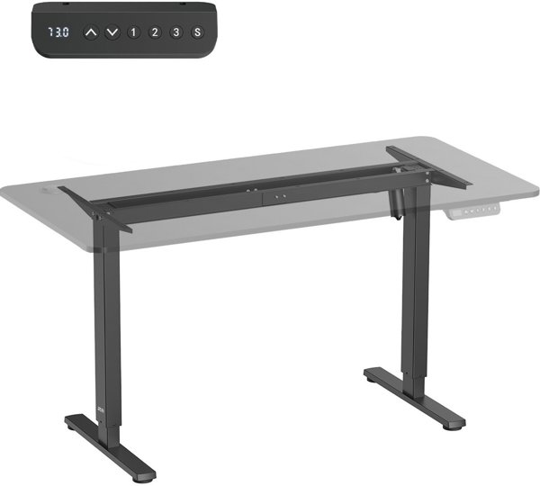 Ergo Office Ηλεκτρικό Γραφείο Ρύθμισης Ύψους ER-400 B, Μαύρο