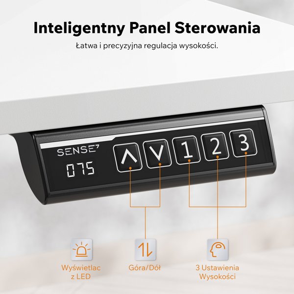 Γραφείο SENSE7 NOJO LIGHT Λευκό 140x70 εκ.