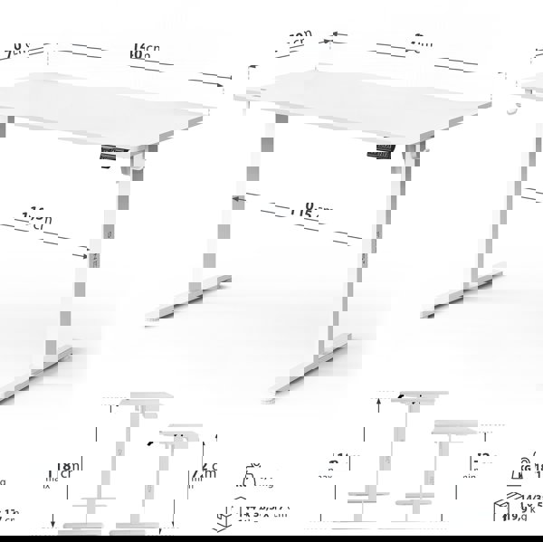 Γραφείο SENSE7 NOJO LIGHT Λευκό 140x70 εκ.