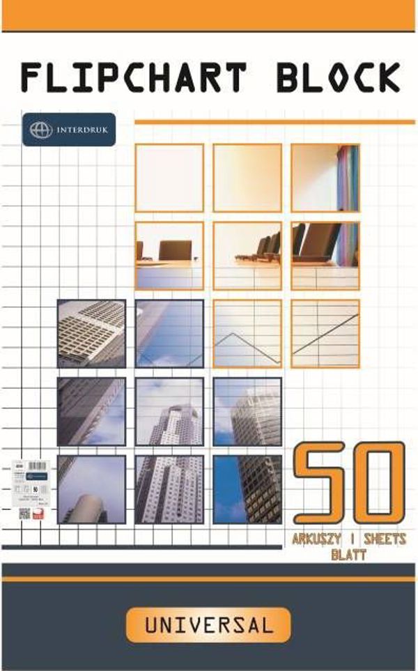 Biurfol Μπλοκ Flipchart 64x100cm, Κυψελωτό Τετράγωνο Χαρτί, 50 Φύλλα