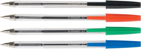 Biurfol Q-Connect Στυλό Διαρκείας 0.7mm, Κόκκινο, 20 Τεμάχια