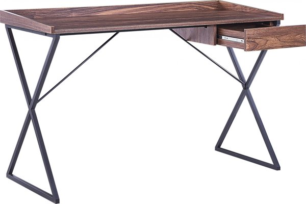 Γραφείο Beliani Noxon Καφέ-Μαύρο 120 cm x 54 cm 11356153 4251682281157
