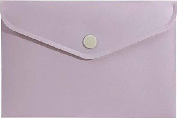 Biurfol Φάκελος με κουμπί A6 PP ροζ soft touch BIURFOL