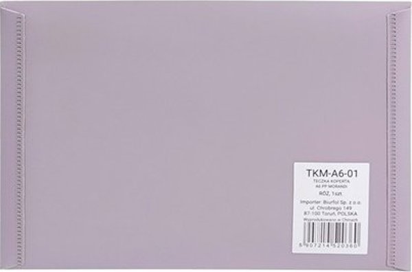 Biurfol Φάκελος με κουμπί A6 PP ροζ soft touch BIURFOL