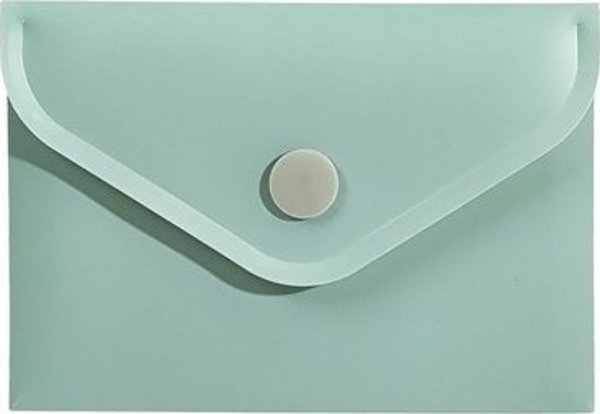 Biurfol Φάκελος με κουμπί A7 PP πράσινο soft touch BIURFOL