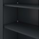 Biurowa szafa metalowa na akta ALEX, 450 x 1850 x 400 mm, antracyt