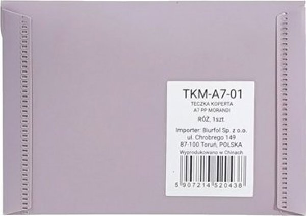 Φάκελος Biurfol Teczka με κουμπί A7 PP ροζ soft touch BIURFOL