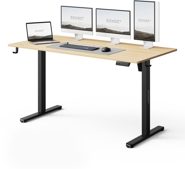 Γραφείο SENSE7 NOJO LIGHT Πεύκο - Μαύρο 140x70 εκ.