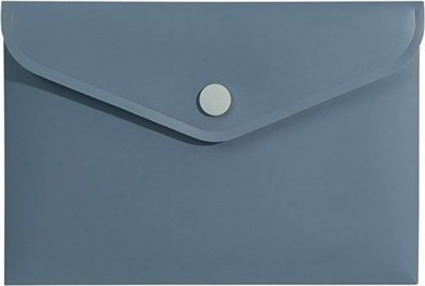 Biurfol Φάκελος με κουμπί A6 PP γκρι soft touch BIURFOL