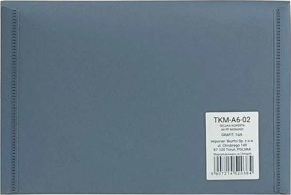 Biurfol Φάκελος με κουμπί A6 PP γκρι soft touch BIURFOL