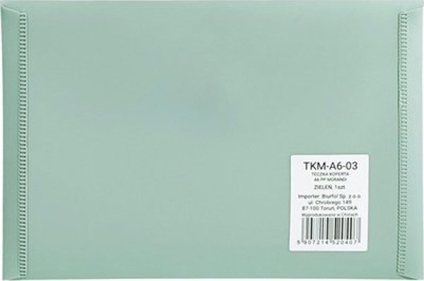 Biurfol Φάκελος με κουμπί A6 PP πράσινος soft touch BIURFOL