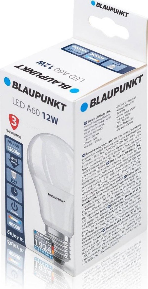 Blaupunkt Σετ 4 τεμαχίων - Blaupunkt Λαμπτήρες LED E27 12W NW