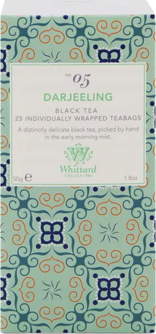 Μαύρο τσάι Whittard of Chelsea Darjeeling, 25 τεμ.
