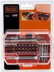Black & Decker Σετ Αξεσουάρ Εργαλείων 45 Τεμαχίων με Μύτες Σταυρού, Pz, Επίπεδες, Torx και Εξάγωνες