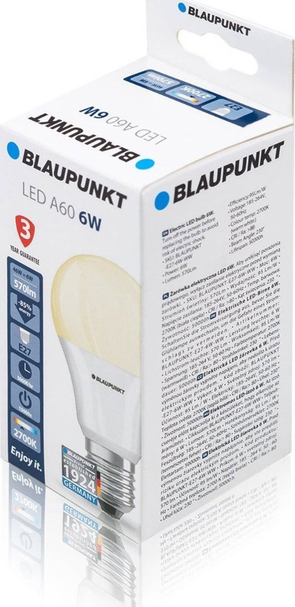 Blaupunkt Σετ 4 τεμαχίων - Blaupunkt Λαμπτήρες LED E27 6W WW