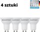 Blaupunkt Σετ 4 τεμαχίων - Blaupunkt Λάμπες LED GU10 5W WW θερμό λευκό χρώμα