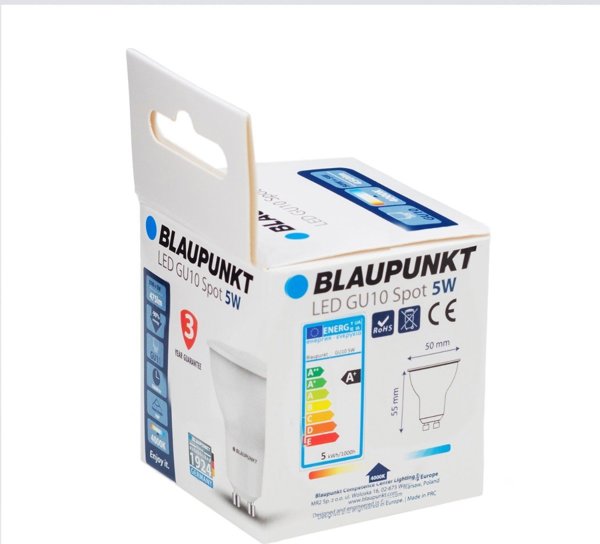 Blaupunkt Σετ 4 τεμαχίων - Blaupunkt Λάμπες LED GU10 5W WW θερμό λευκό χρώμα