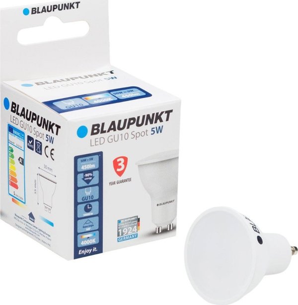 Blaupunkt Σετ 4 τεμαχίων - Blaupunkt Λάμπες LED GU10 5W WW θερμό λευκό χρώμα