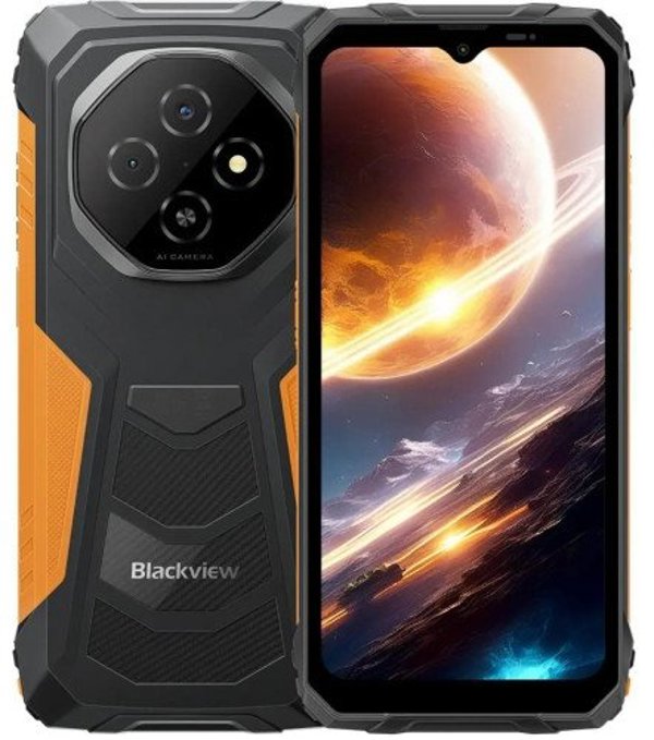 Blackview FORT 1 16,7 cm (6.56") Dual SIM Android 15 4 GB 128 GB 10000 mAh Μαύρο, Πορτοκαλί