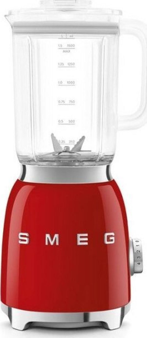Μπλέντερ Smeg Smeg BLF03RDEU, 800 W, 4 προγράμματα, λειτουργία pulse, 18000 RPM, ανοξείδωτη λεπίδα, Ice crush, Στυλ 50's, κόκκινο