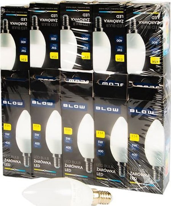 Blow 87-433# Λάμπα led e14 c37 eco 5w ουδέτερο.10τμχ