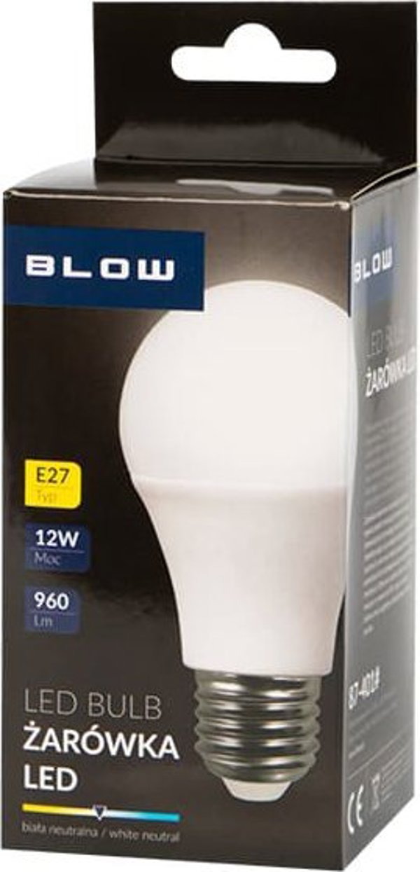 Blow 87-401# Λάμπα LED E27 12W A60 230V B. Neutral.