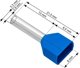 Σύνδεσμος Blow 43-090# μονωτικός ακροδέκτης 2x2,5/13 μπλε