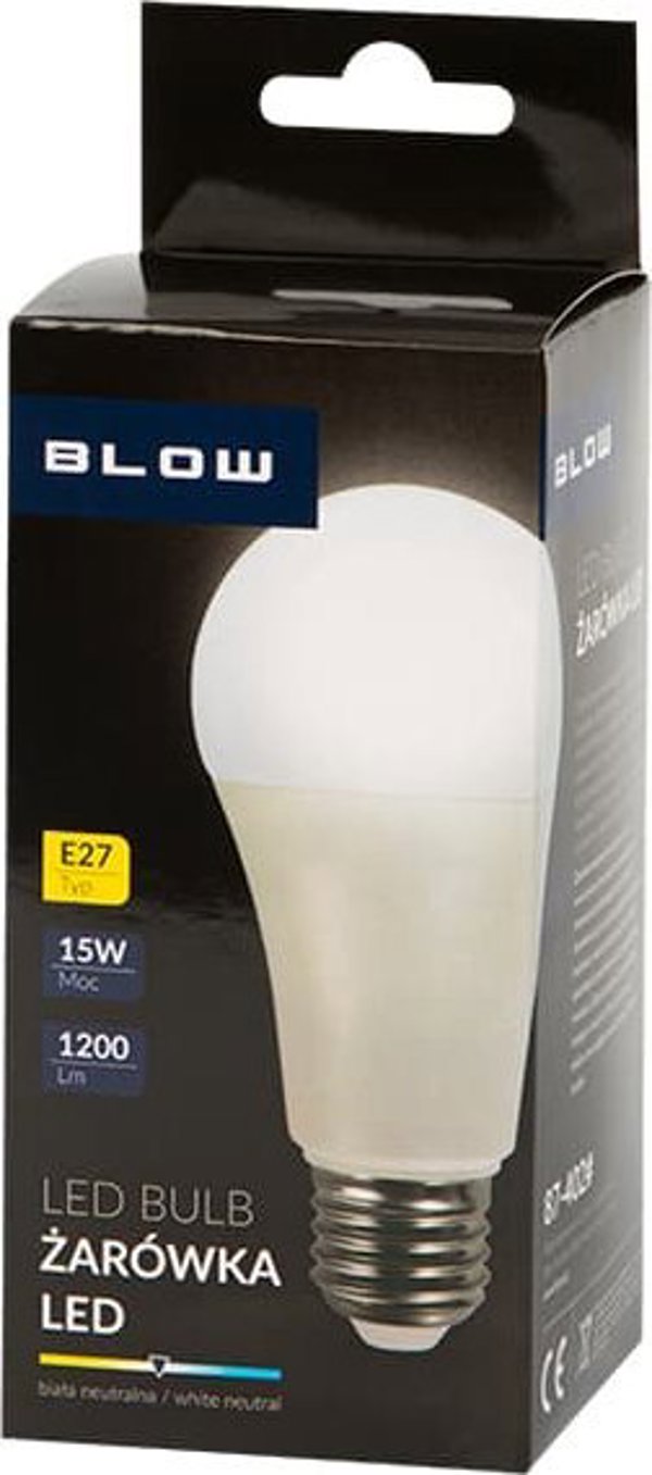 Blow 87-402# Λάμπα led e27 15w a60 230v β.ουδέτερο.