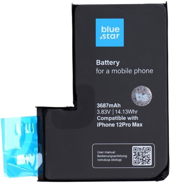 Blue Star Μπαταρία για iPhone 12 Pro Max, 3687mAh, Χωρίς BMS, Υψηλής Ποιότητας