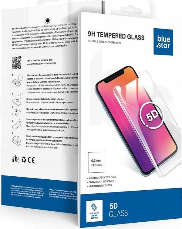 Blue Star Blue Star 5D tempered glass - για Samsung A05s (πλήρης κόλλα/θήκη) - μαύρο 13846520 5903396299889