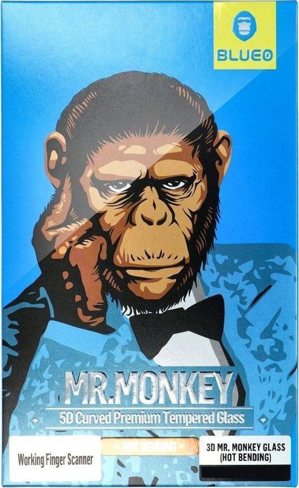 Blueo Mr. Monkey Glass 5D Σκληρυμένο Γυαλί για Samsung Galaxy S22 - Μαύρο