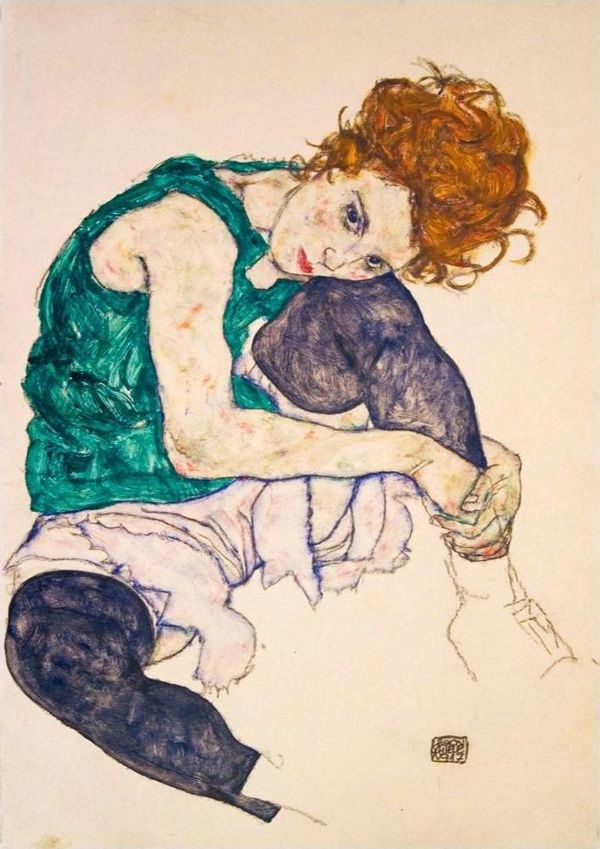 Bluebird Puzzle Παζλ 1000 Καθιστή γυναίκα, Egon Schiele, 1917