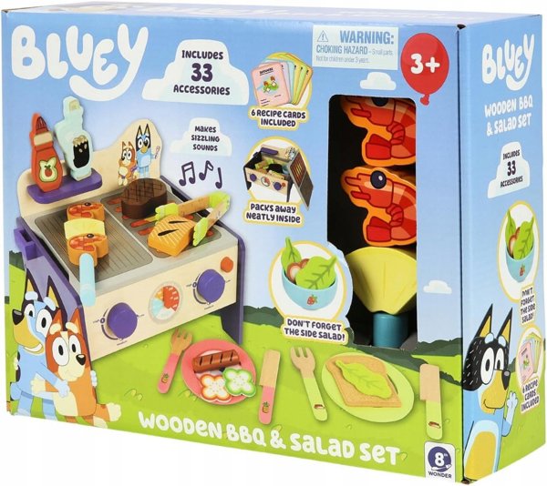 Ξύλινο σετ μπάρμπεκιου και σαλάτας BLUEY, 247C
