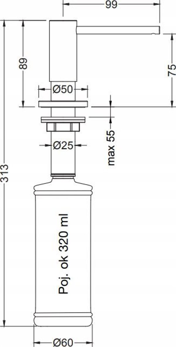 Blue Water Dispenser για πλυντήρια ρούχων Blue water Alfa, χρώμιο 13765548 5901730616347